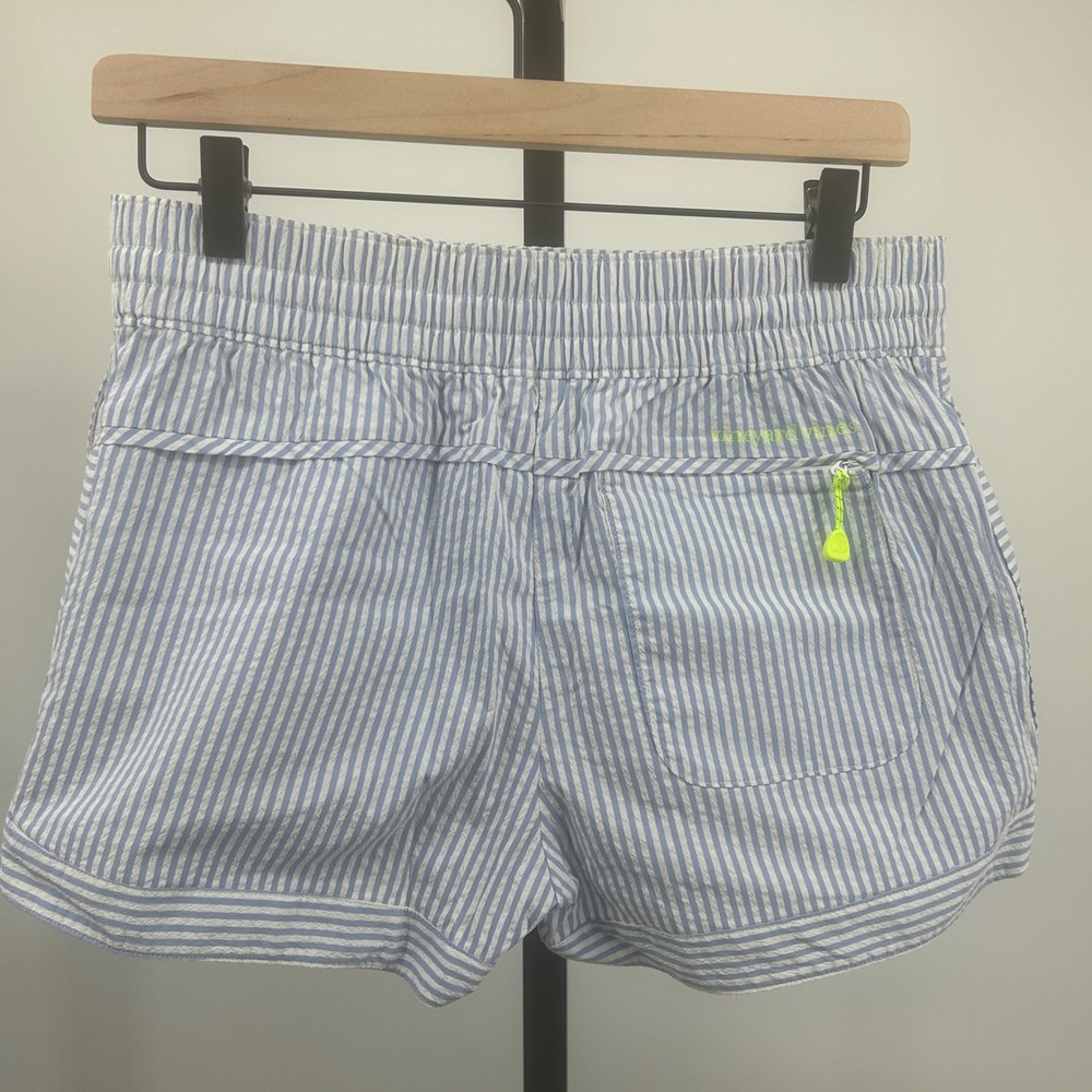 Vineyard Vines Performance Seersucker Striped Shorts Blue White XS 2H001190 - Picture 2 of 8